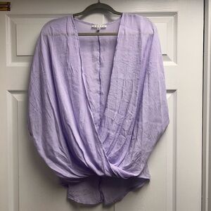 Lavendar HYFVE Size Small Gauze Womens top short sleeve